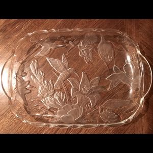 Mikasa Glass Oval Tray Paradise Garden
